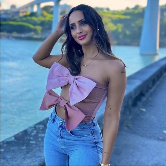 Zara Bow Taffeta Top NWT - Picture 13 of 16